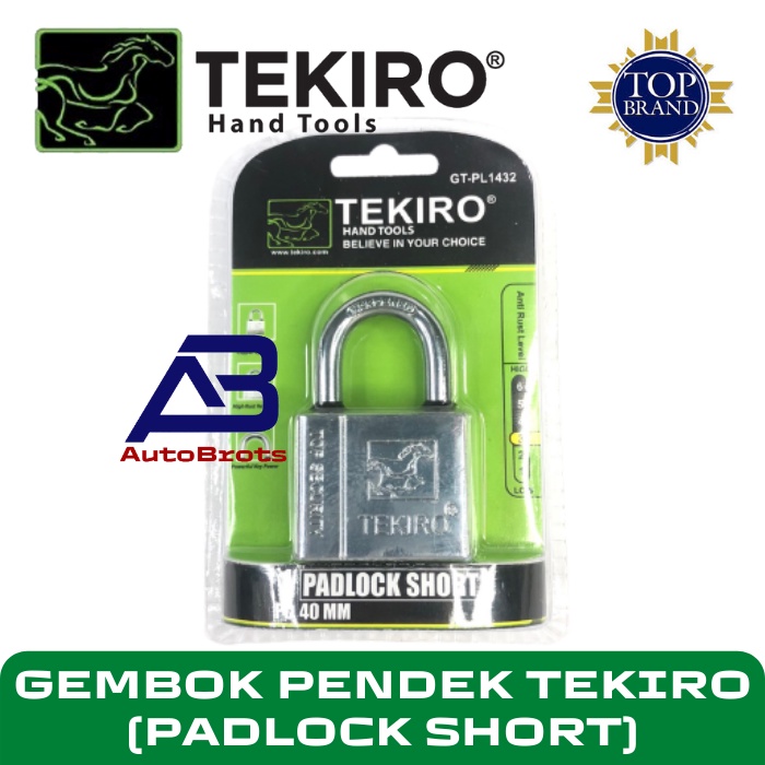 Jual Tekiro Gembok Leher Pendek 40 50 60mm Padlock Kotak Short