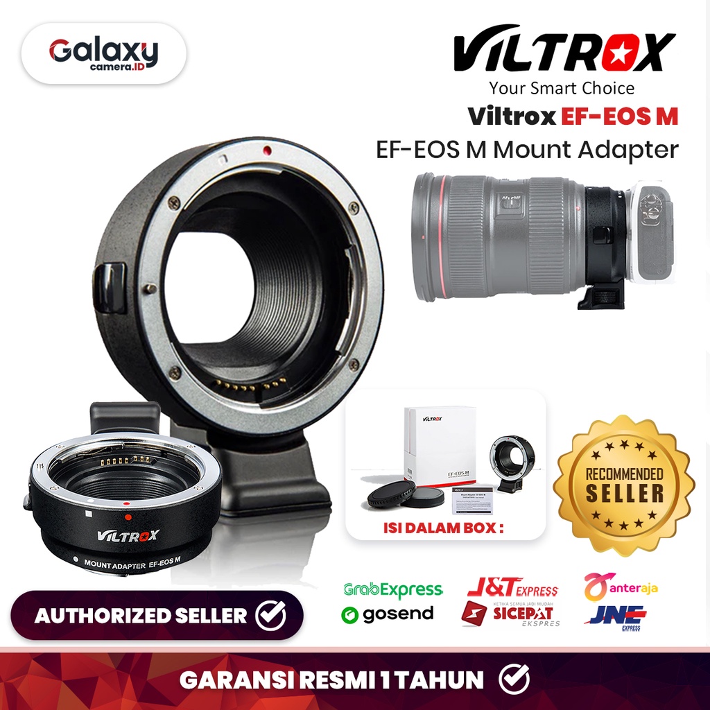 Adattatore Viltrox EF-EOS M Per Obiettivi Canon EF/EF-S Su Fotocamere EOS M