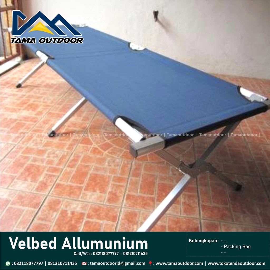 Jual Velbed Alumunium Lipat Alat Tidur Praktis | Shopee Indonesia