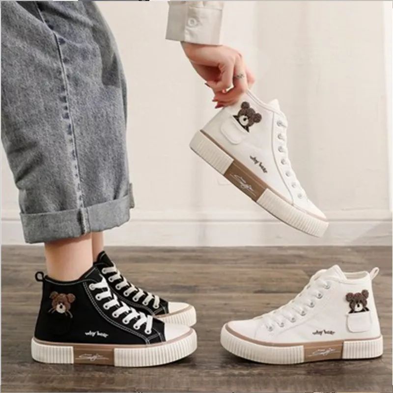 Jual Sepatu Sneakers Korea Wanita Why Teddy Bear Lucu Boots 02 Shopee