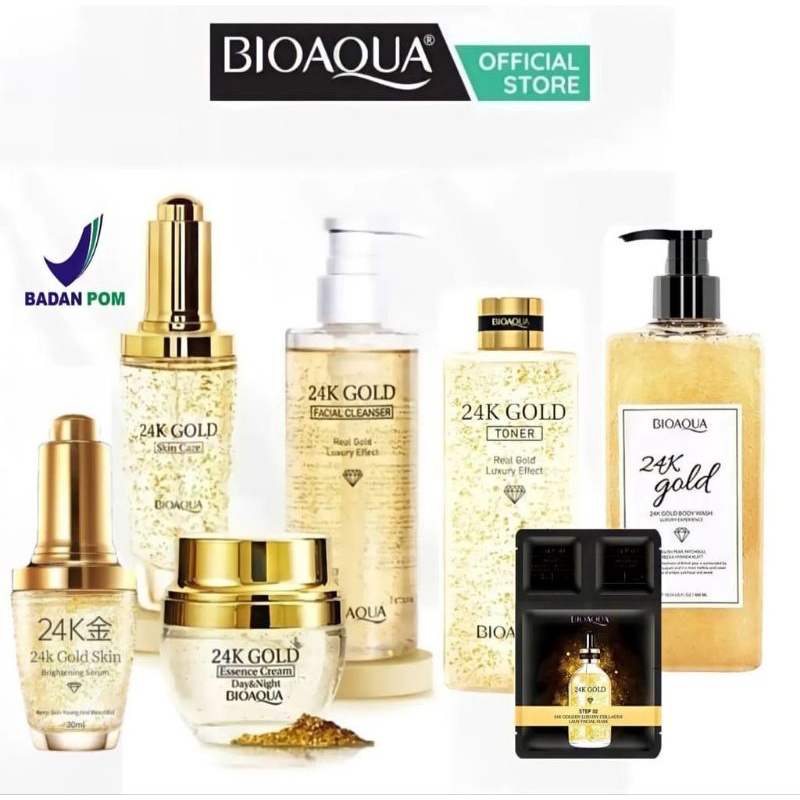 Jual Bioaqua 24k Gold Skin Care / Bioaqua 24K Gold Series BPOM ORIGINAL ...