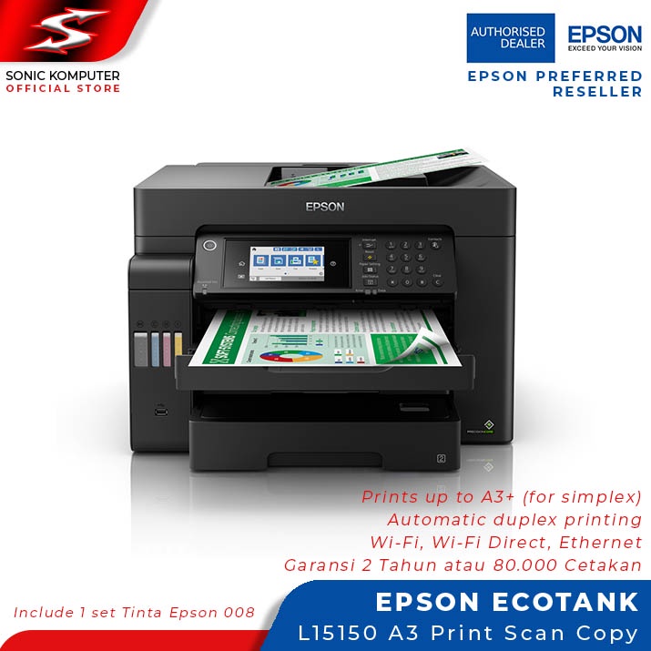 Jual Printer Epson EcoTank L15150 A3 Print Scan Copy WiFi Duplex All In ...