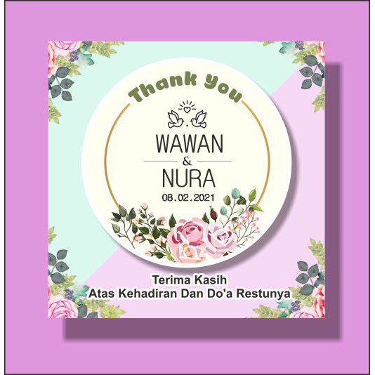 Jual sticker ucapan terima kasih Shopee Indonesia