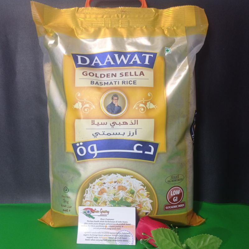 Jual DAAWAT GOLDEN SELLA BASMATI RICE 5 KG Shopee Indonesia