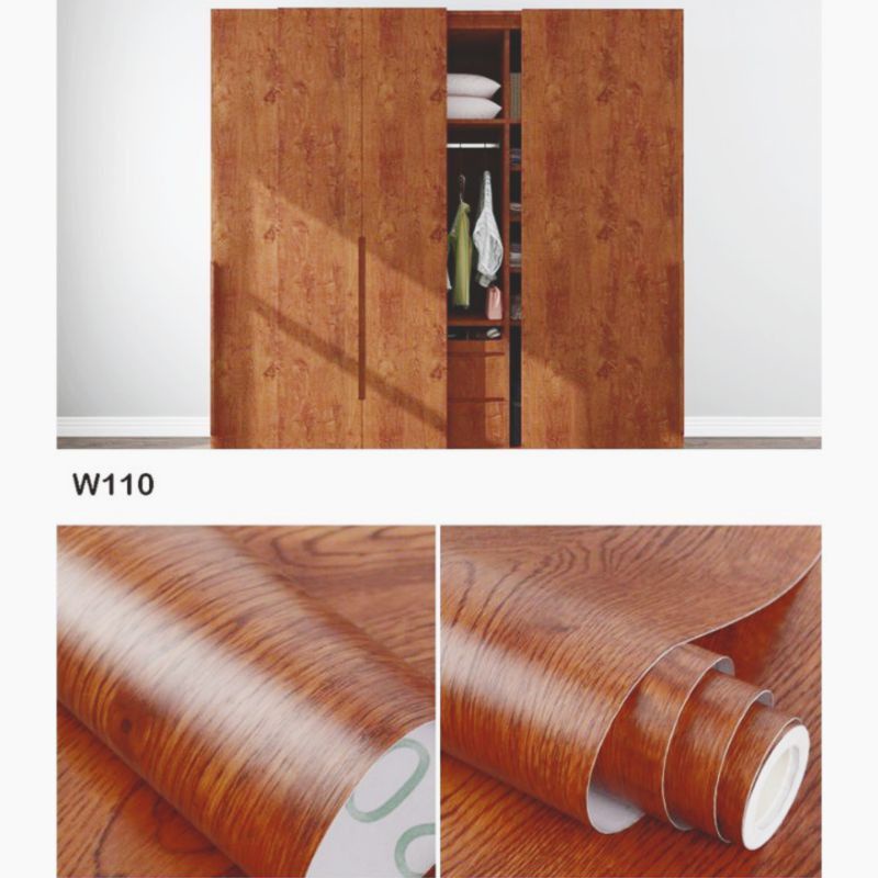 Jual wallpaper sticker kayu/wallpaper sticker untuk meja,lemari dll/cod