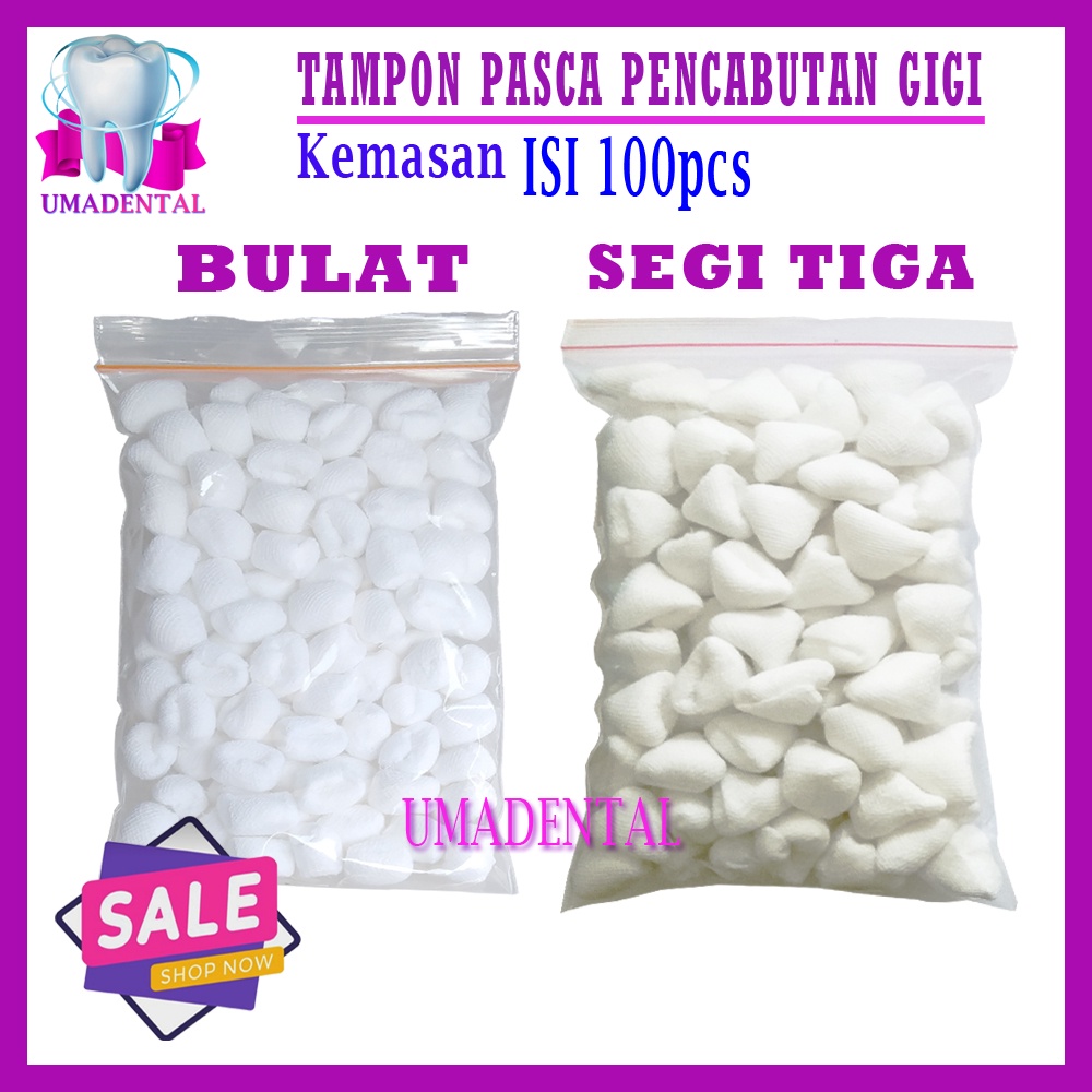 Jual Dental Tampon gigi bulat dan segitiga pasca pencabutan gigi isi ...