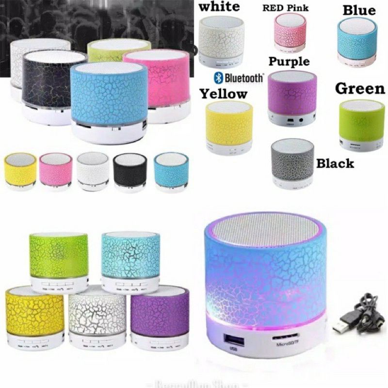 Jual Speaker Bluetooth mini LED / Speaker Bluetooth Mini model retak ...