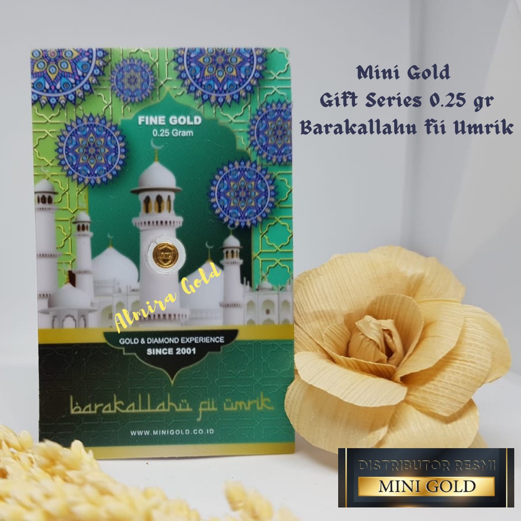 Jual Mini Gold Gift Series Barakallahu Fii Umrik Logam Mulia K Emas Batangan Gram