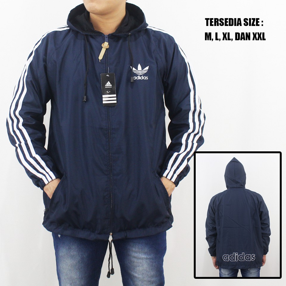 Jaket canvas adidas navy best sale