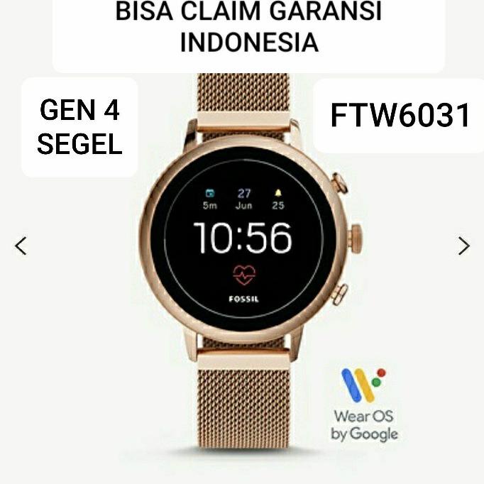 Jual Fossil Gen 4 Smartwatch Ftw6031 Mesh Rosegold Original Shopee Indonesia