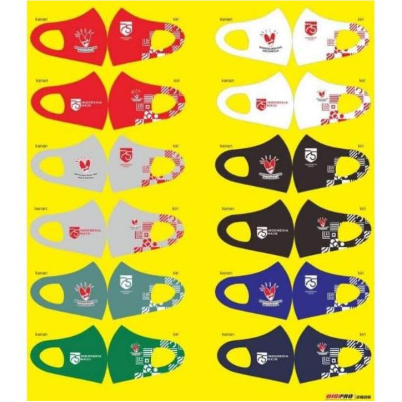 Jual Masker Edisi 75 Tahun Indonesia Merdeka 1 lusin | Shopee Indonesia