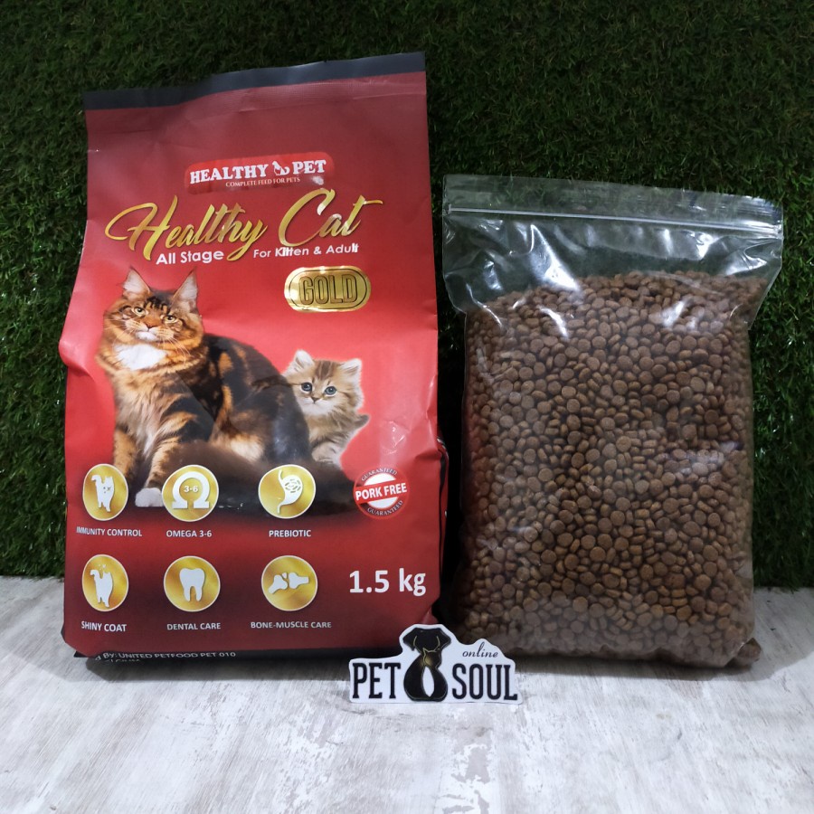 Jual Makanan Kucing Healthy Cat Gold 500gr Healthy Cat All Stages 500gr ...