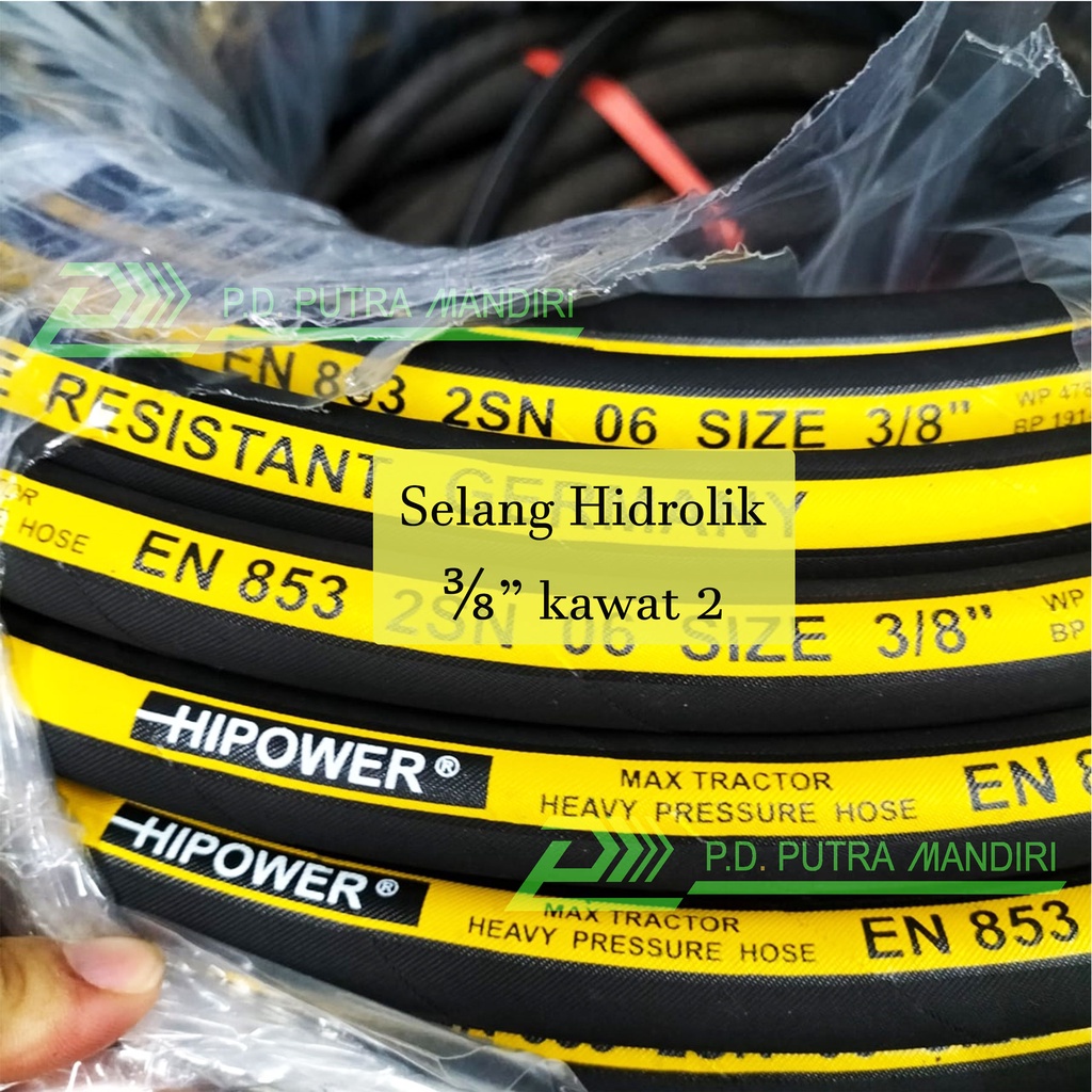 Jual Selang Hidrolik 3/8 Kawat 2 HIPOWER - Hydraulic Hose | Shopee ...