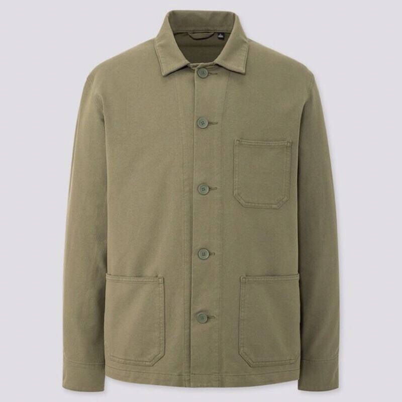Jaket work 2025 washed jersey uniqlo