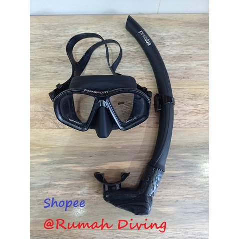 Jual Kacamata Masker Freedive Apnea Spearfishing Set Mask Low Volume ...