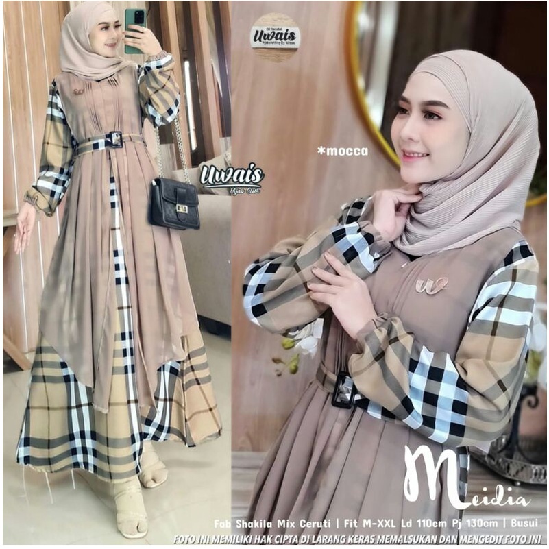 Jual [cod] Meidia Maxy Baju Gamis Terbaru Terkini Gamis Muslim