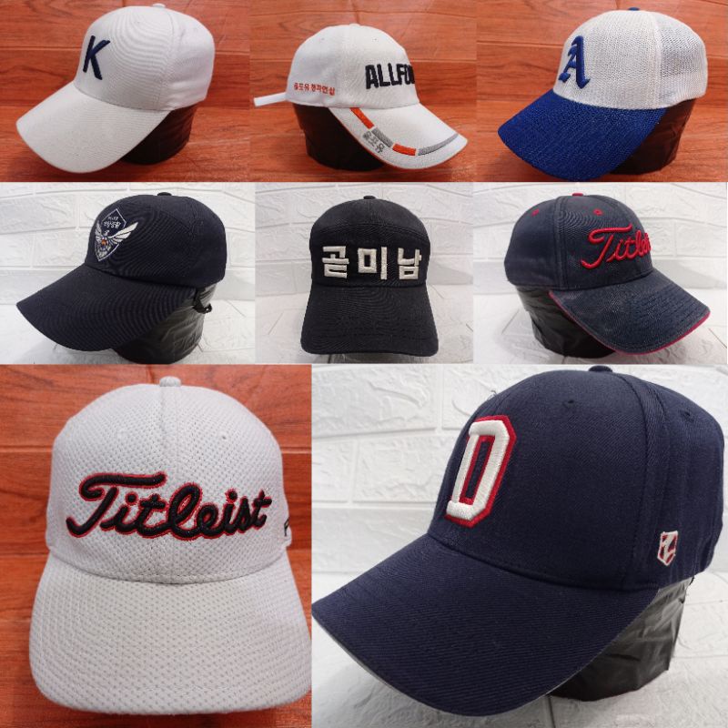 Jual topi cap baseball inisial caps jepang korea golf tenis second ...