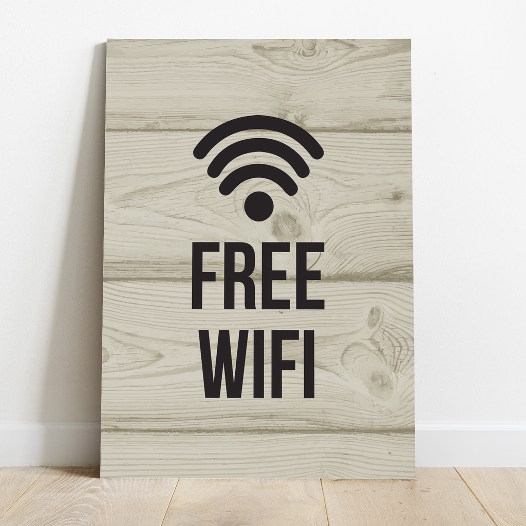 Jual Poster Free Wifi Internet Gratis Hotspot Warung Kopi Warkop Cafe ...