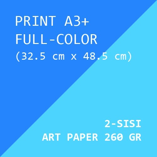 Jual Print warna A3+, 2sisi, Art paper 260 gram Shopee Indonesia