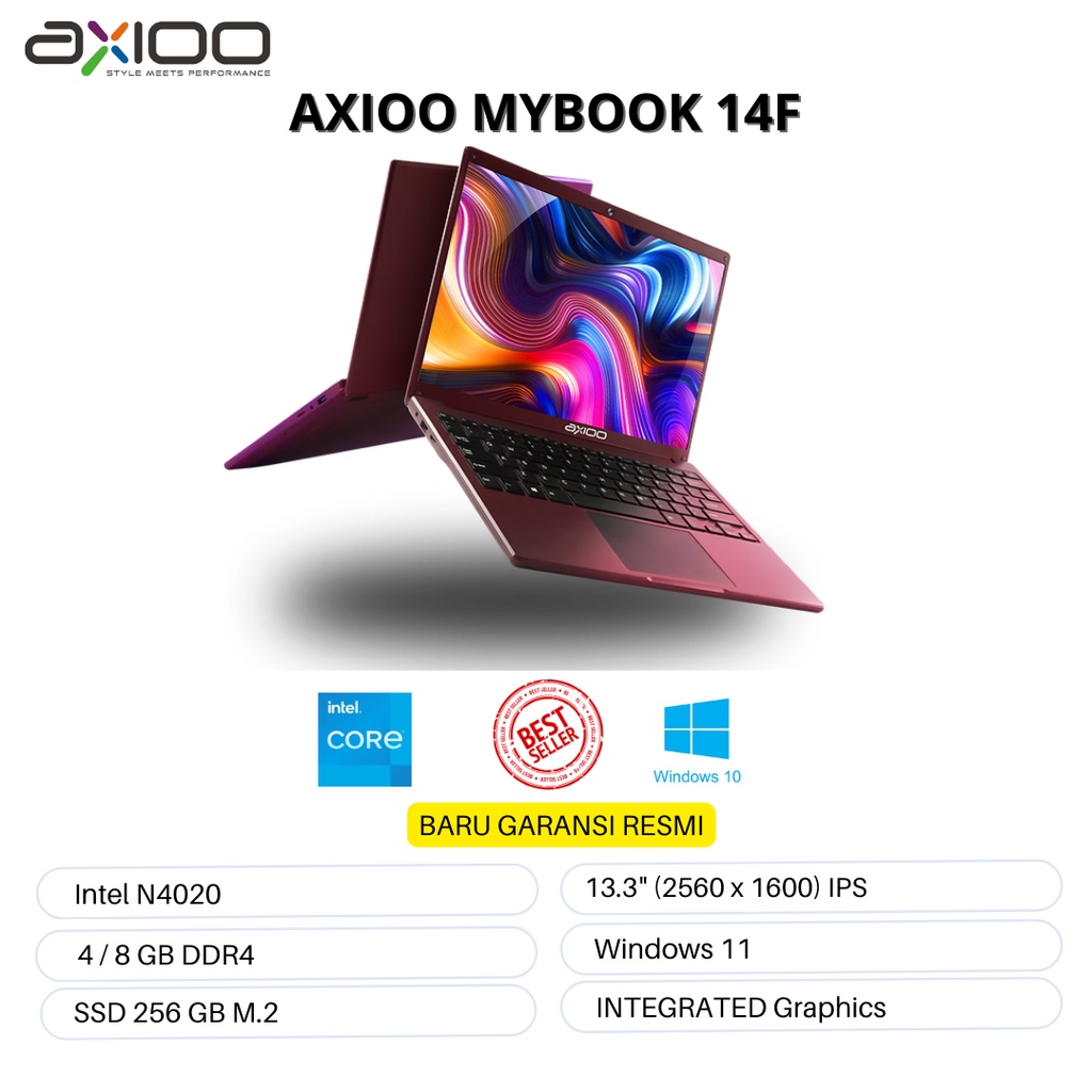 Jual Laptop Axioo Mybook 14f And Hype 1 N4020 Baru Shopee Indonesia