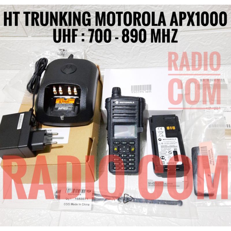 Jual HT MOTOROLA APX1000 TRUNKING UHF 800 MHZ HANDY TALKY MOTOROLA APX ...