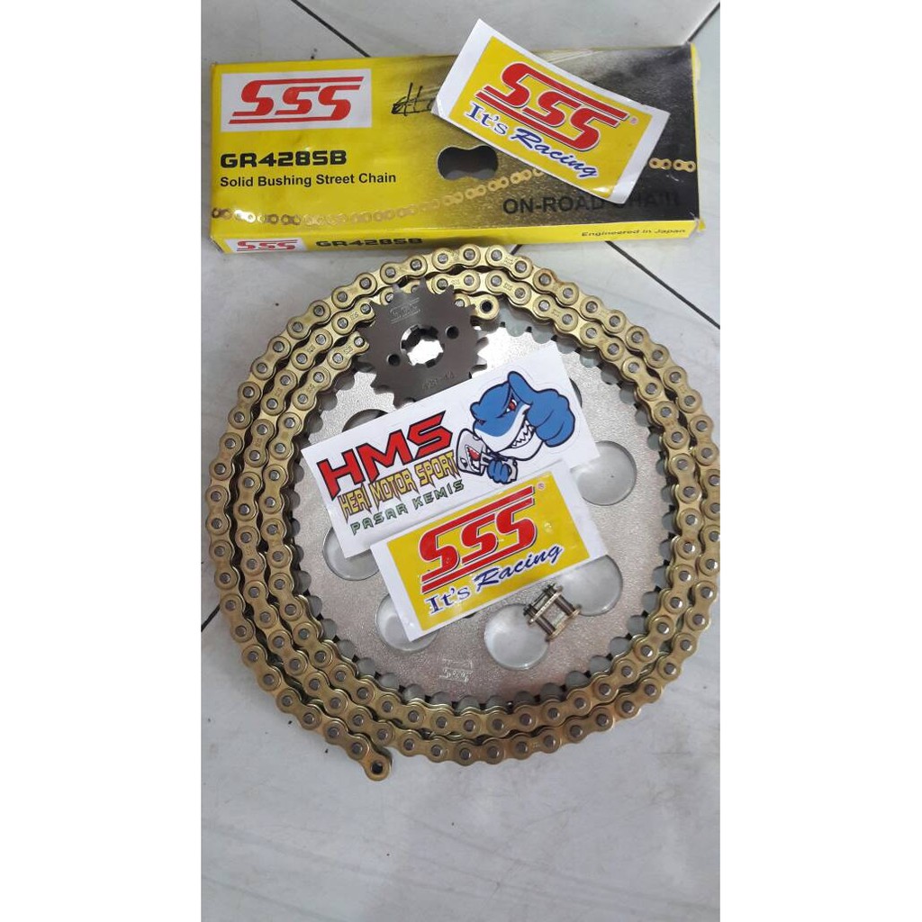 Jual Gir Set SSS JupiterMX Lama, MxNew, MxKing Rantai SSS 428SB 130L ...