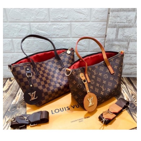 Jual SALE TAS WANITA HANDBAG LV TOTE EVELYN SUPER QUALITY IMPORT