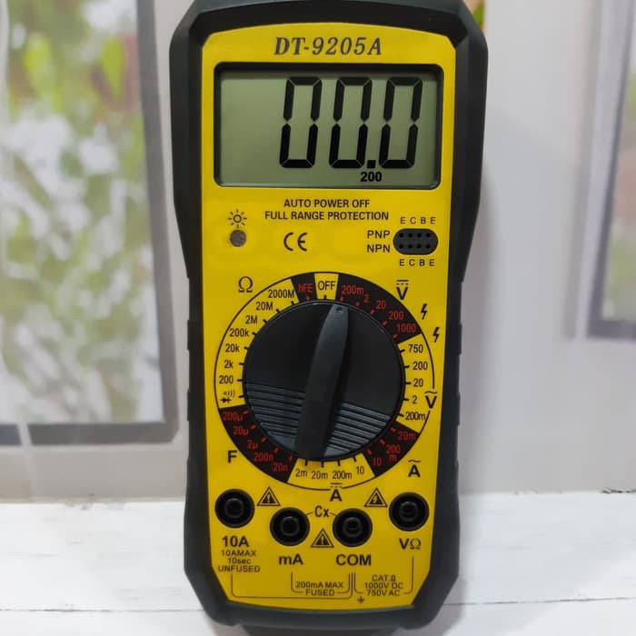 Jual Digital Multimeter DT9205A Multitester AVO meter Ampere meter ...
