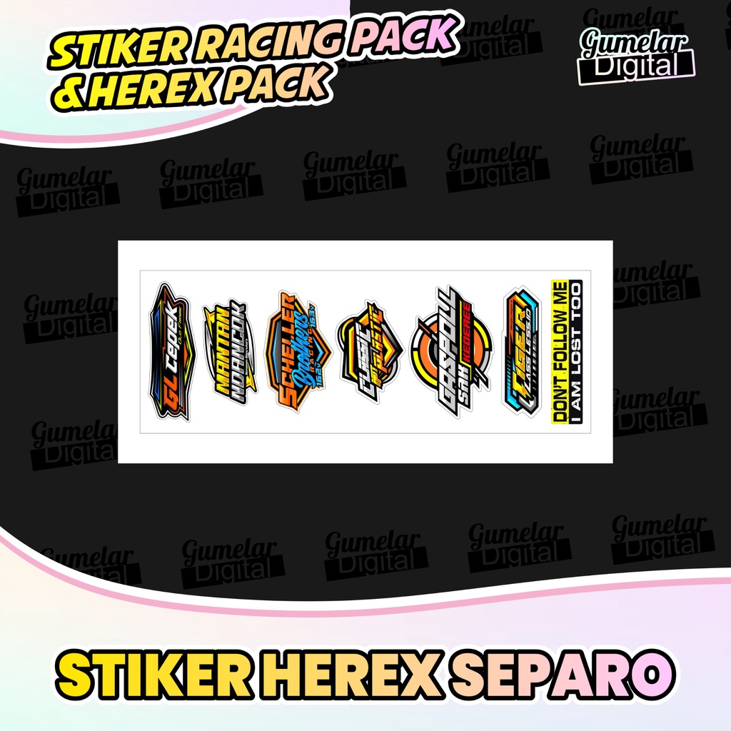 Jual Stiker Pack Racing Stiker Herex Rcb Gl Cepek Shopee Indonesia