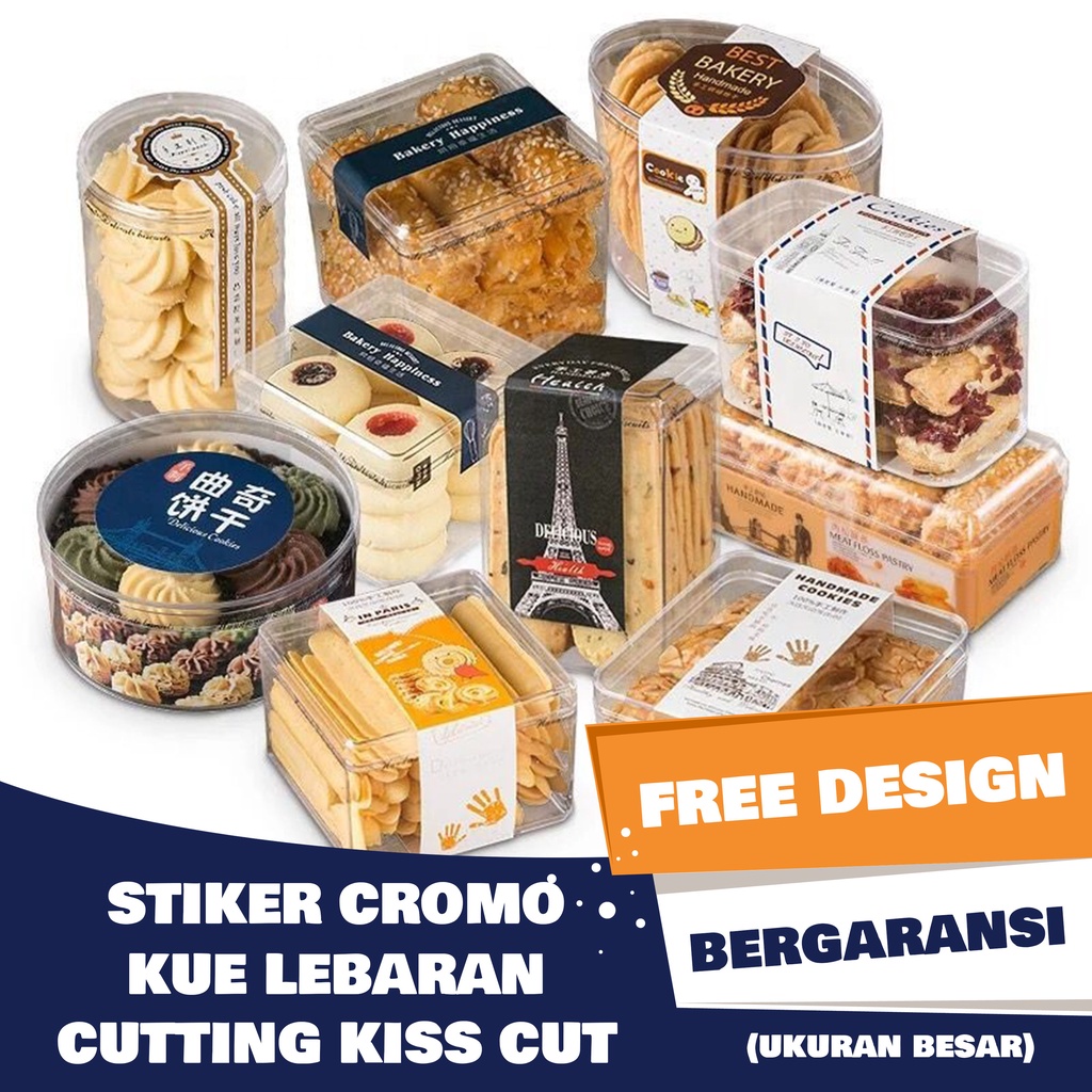 Jual Cetak Stiker Chromo Label Segel Kemasan Packaging Toples Kue ...