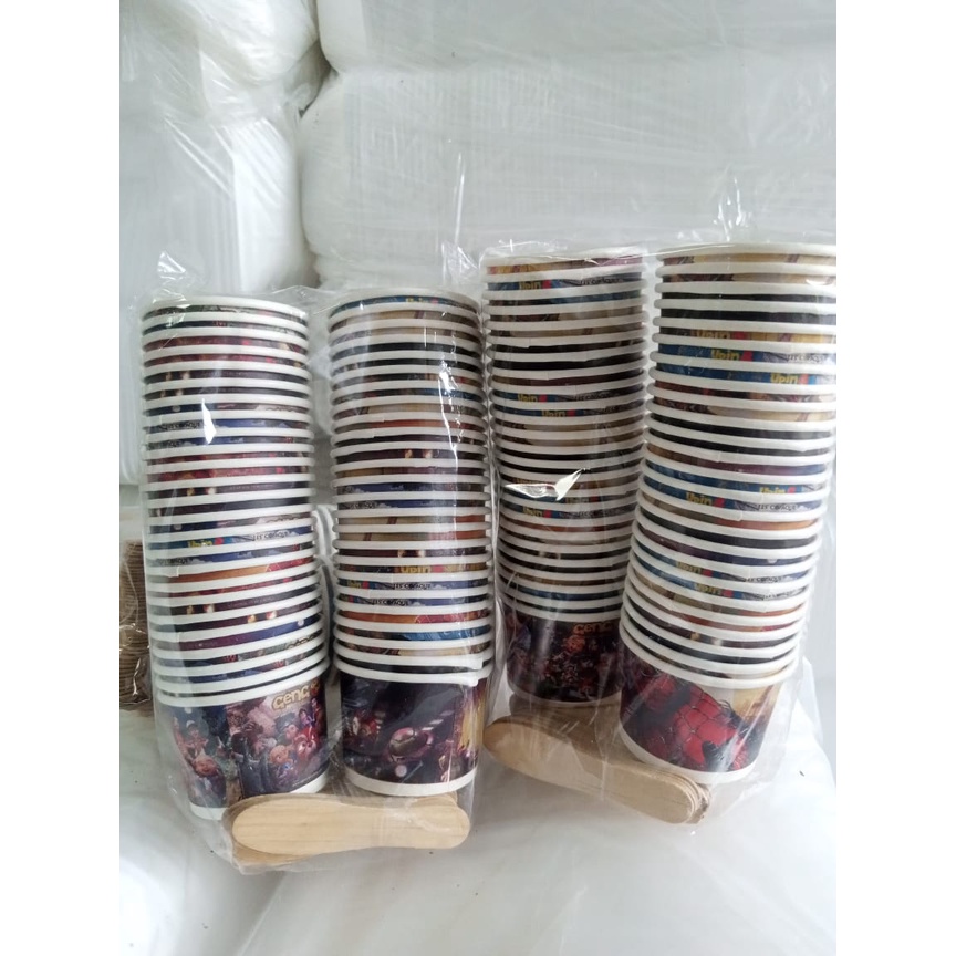 Jual Paper Cup Es Krim 50 ml/ Wadah Es Krim/Paper Cup Ice Cream / cup ...