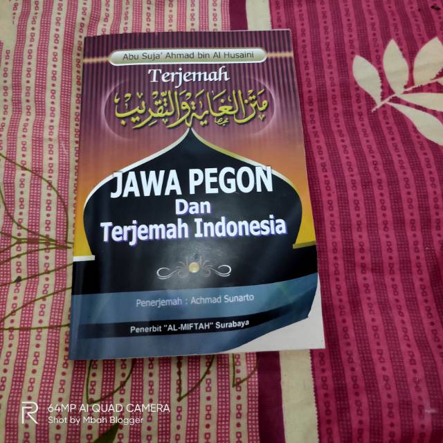 Jual Terjemah Kitab Matan Ghoyah Wat Taqrib Jawa Pegon Dan Indonesia