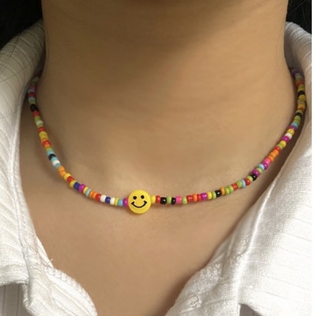 Jual Kalung Manik Manik Choker Senyum/ Bead Necklace / Aesthetic ...