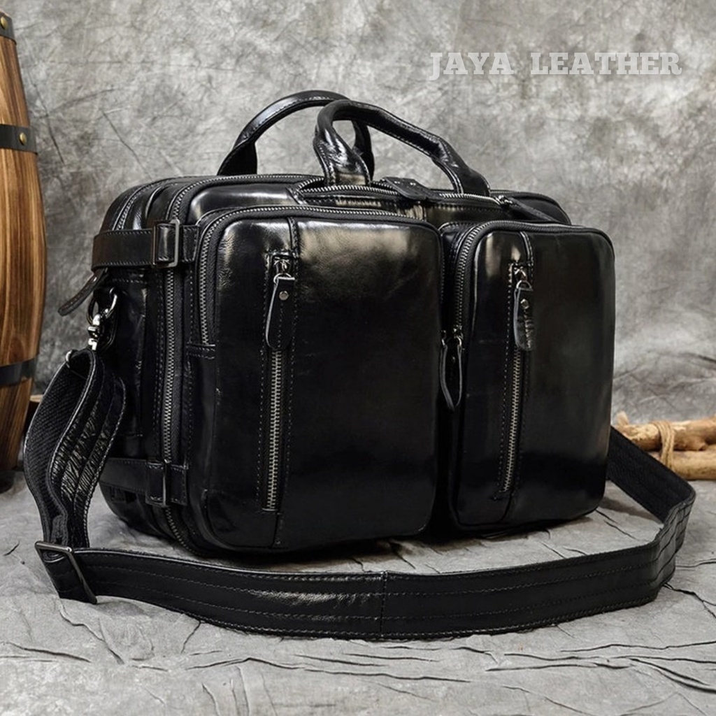 Jual TAS RANSEL BACKPACK KULIT ASLI VINTAGE 3 IN 1 MULTIFUNGSI ORIGINAL ...