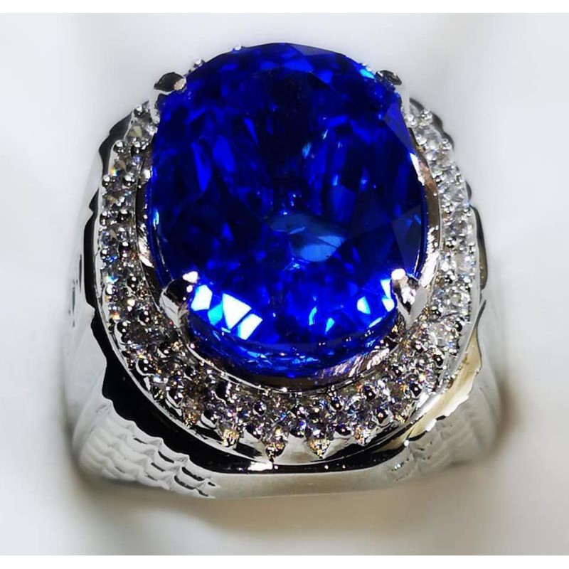 Jual BATU PERMATA BLUE CHASMIRE NAIK 9DS | Shopee Indonesia
