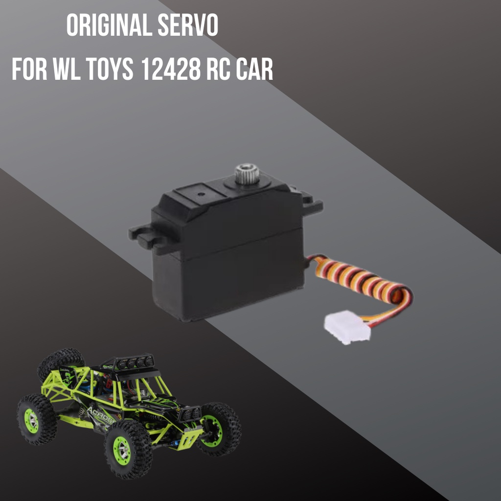 Servo De Repuesto Para Coches RC 1/12 – Engranaje De Plástico Negro, Compatible Con Modelos 12428 Y 12427, Fácil De Instalar