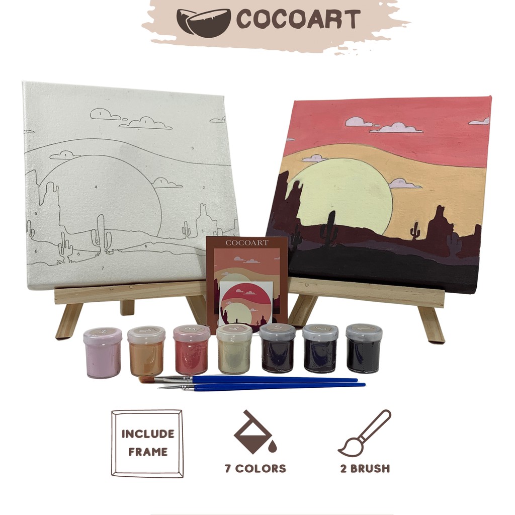 Jual Paint By Number Kit [ Sunset View ] - Cocoart.id l Kanvas 20 x 20 ...