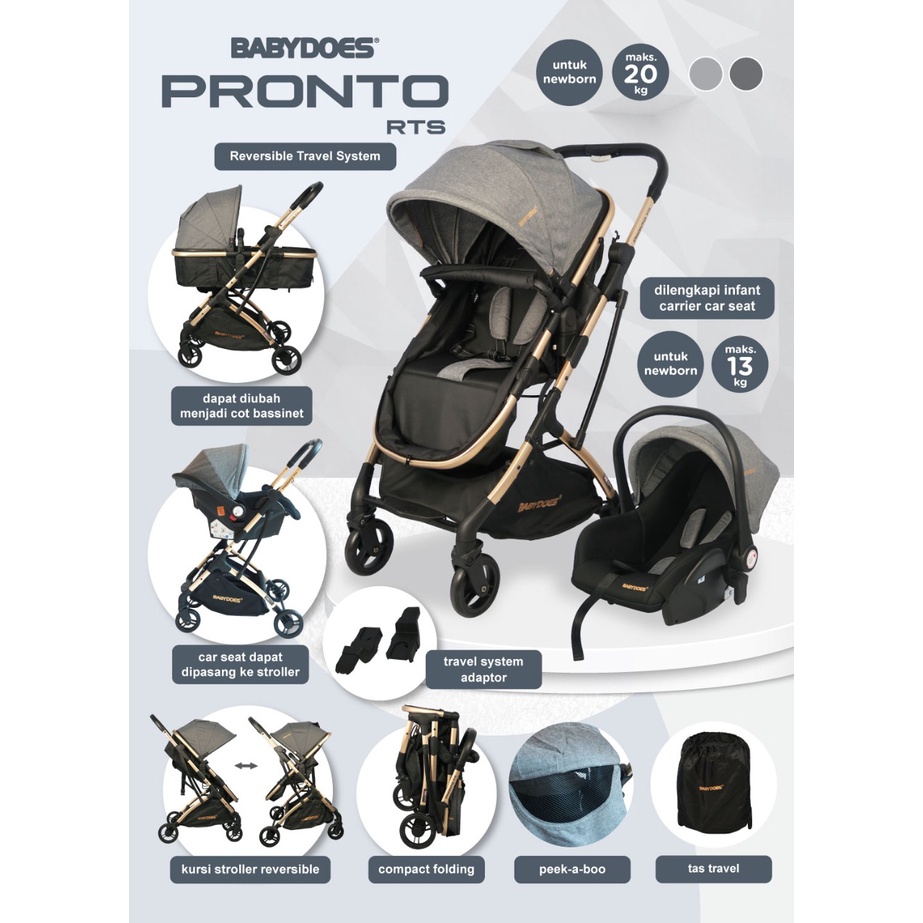 Babydoes Stroller Plus Car Seat Doona+ Car Seat Stroller Nitro Black