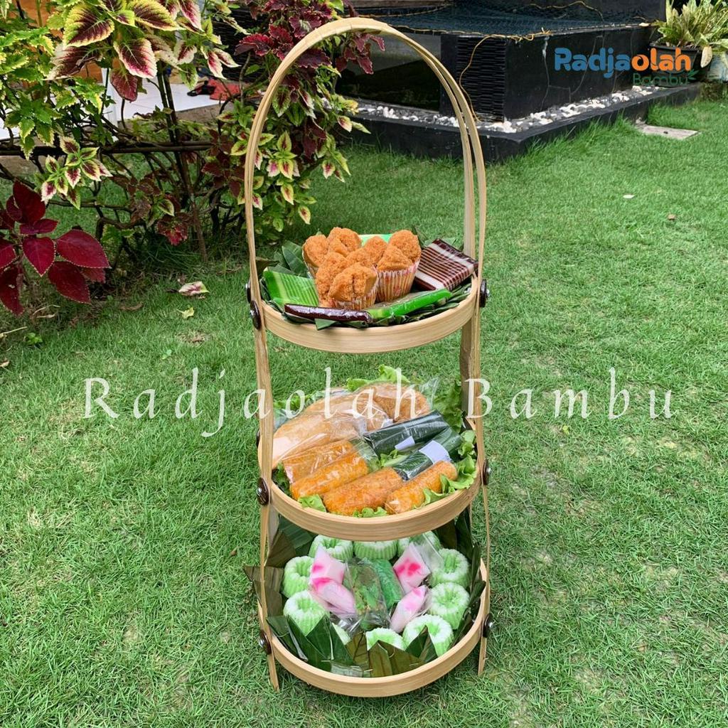 Jual Tampah Anyaman Bambu Susun Bulat Shopee Indonesia