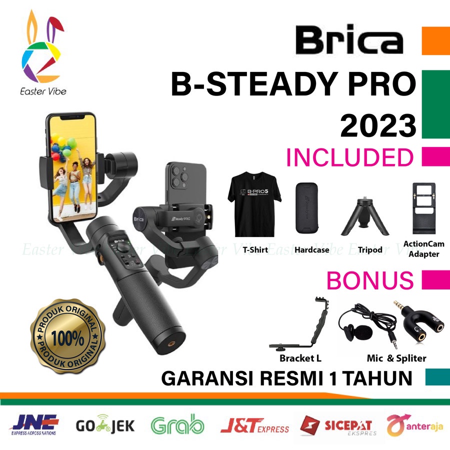 Jual BRICA BSTEADY PRO 2023 B STEADY PRO LENGKAP 3-AXIS GIMBAL HP ...