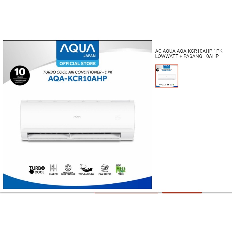 Jual AC AQUA 1/2PK NEW SERIES + PASANG 0,5PK (Depok dan sekitarnya) Shopee Indonesia
