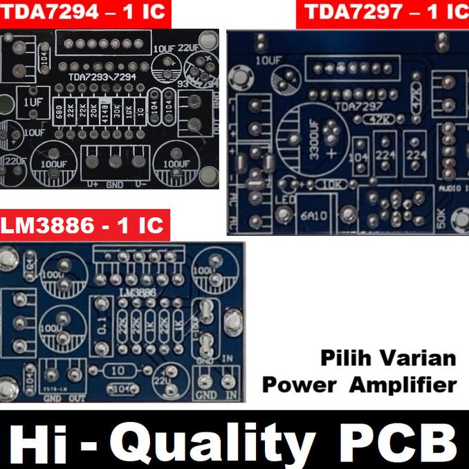 Jual PCB High Quality Power Amplifier 1-IC TDA7293/TDA7294 TDA7297