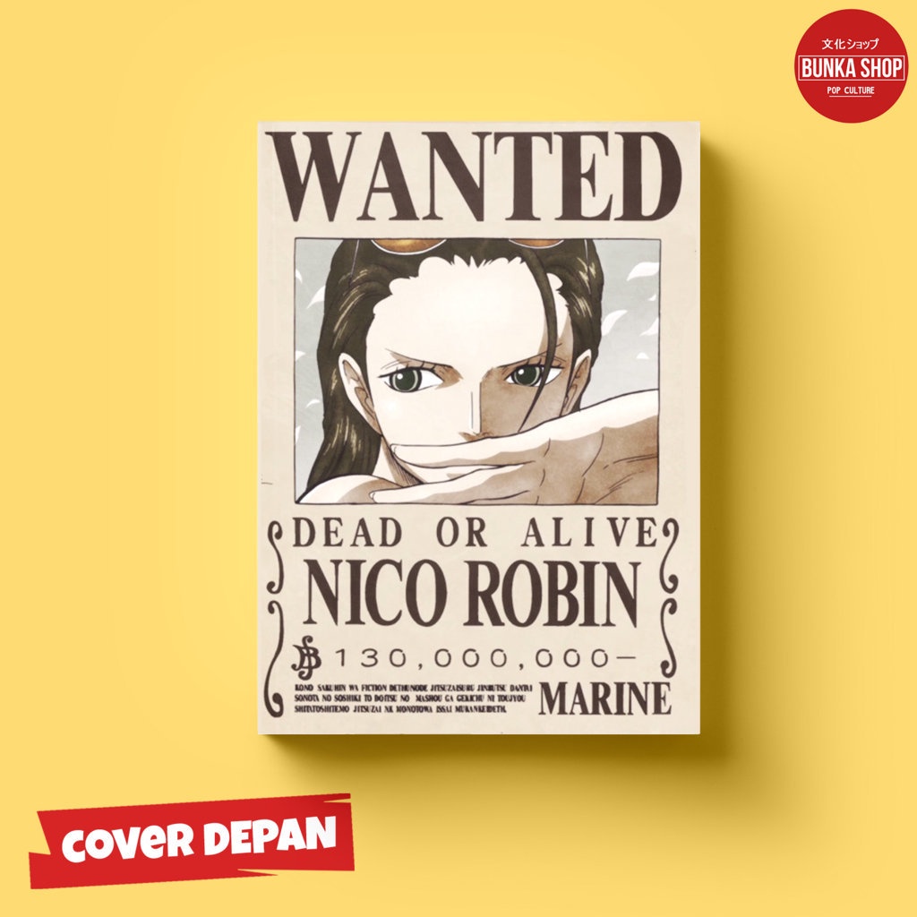 Jual Notebook Anime Wanted One Piece Character Bounty Hardcover A5 ...