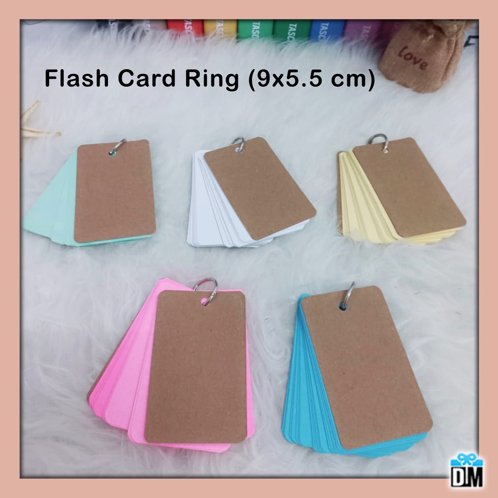 Jual Flash Card Ring Notes Ring Memo Ring Kosong Kartu Belajar Sticky
