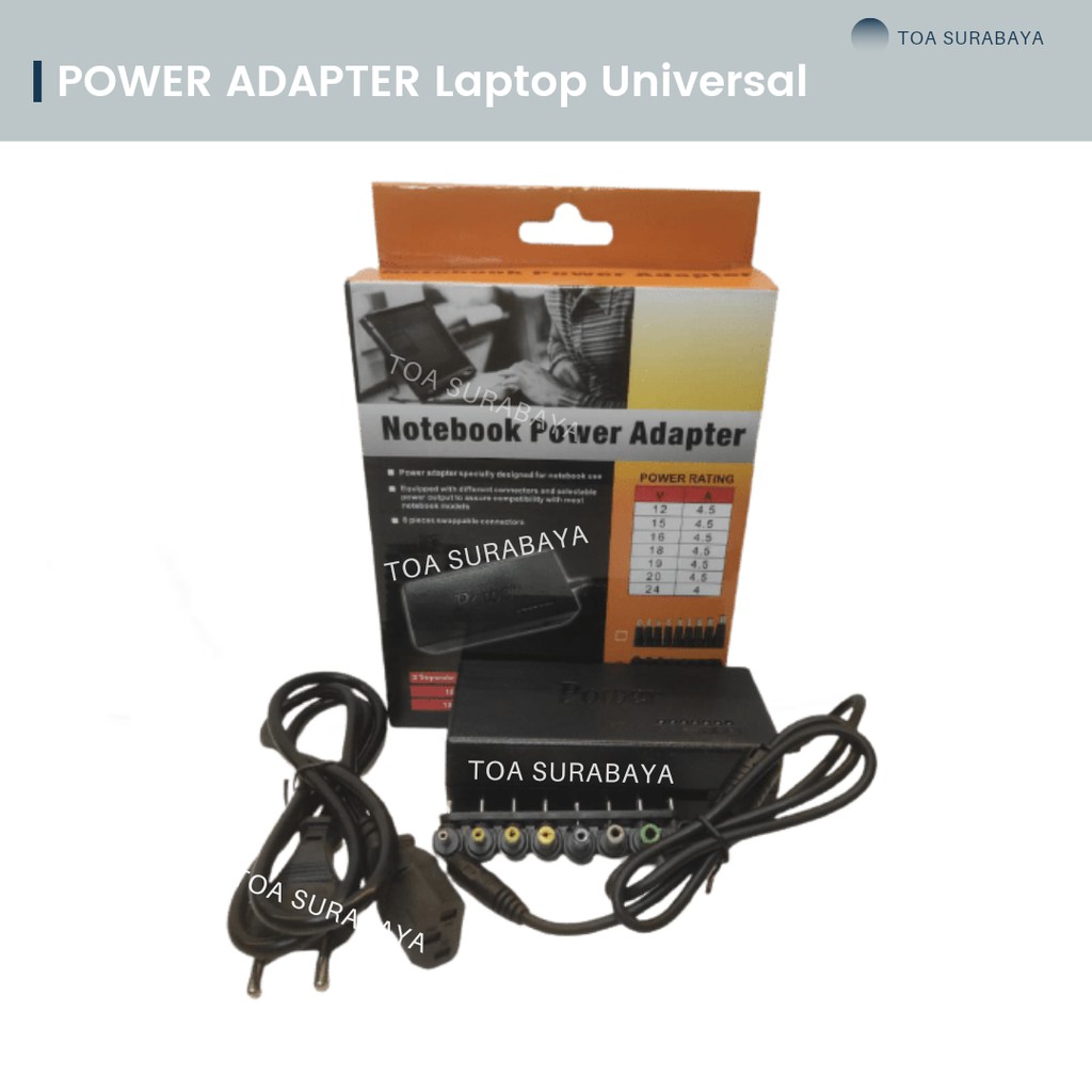 Jual Adaptor Laptop Notebook Universal Power Adaptor | Shopee Indonesia