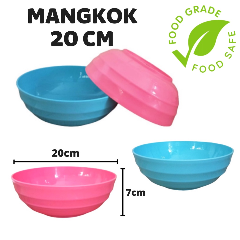 Jual Mangkok Plastik Besar 20cm Sup Bakso Ramen Mie Kuah Mangkuk Makan