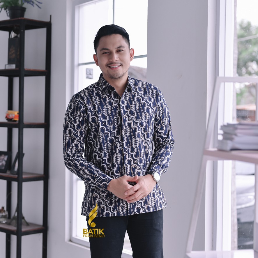 Jual BATIK CAP MOTIF RUKUN AJI Kemeja Batik Pria Lengan Panjang Slimfit ...