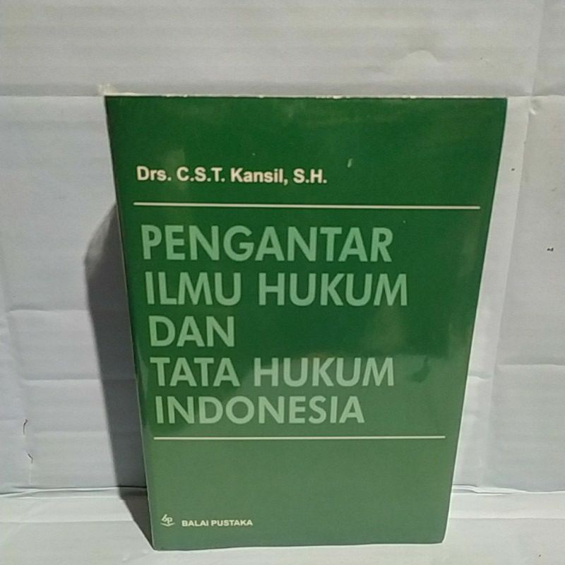 Jual Buku Pengantar Ilmu Hukum Dan Tata Hukum Indonesia By Kansil ...