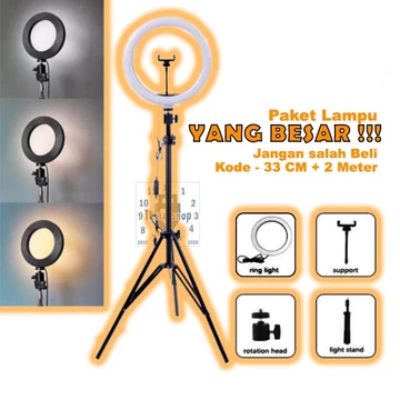 Ringlight Besar I Udah Satu Paket Tinggal Pasang I 30 33 CM Panjang 2 1 Meter I Lampu Bundar