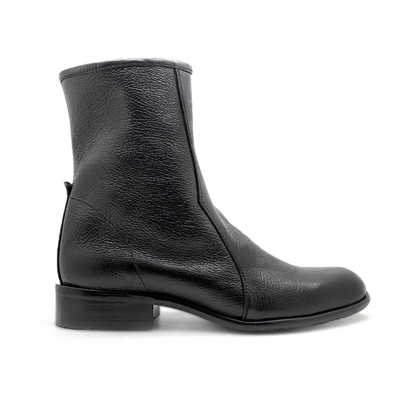 Jual Benitz High Ankle Boots Formal Kantor Pria Cow Leather Black - B ...